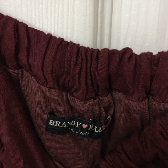 Brandy Melville Maroon Flowy Mini Skirt - Picture 3 of 3